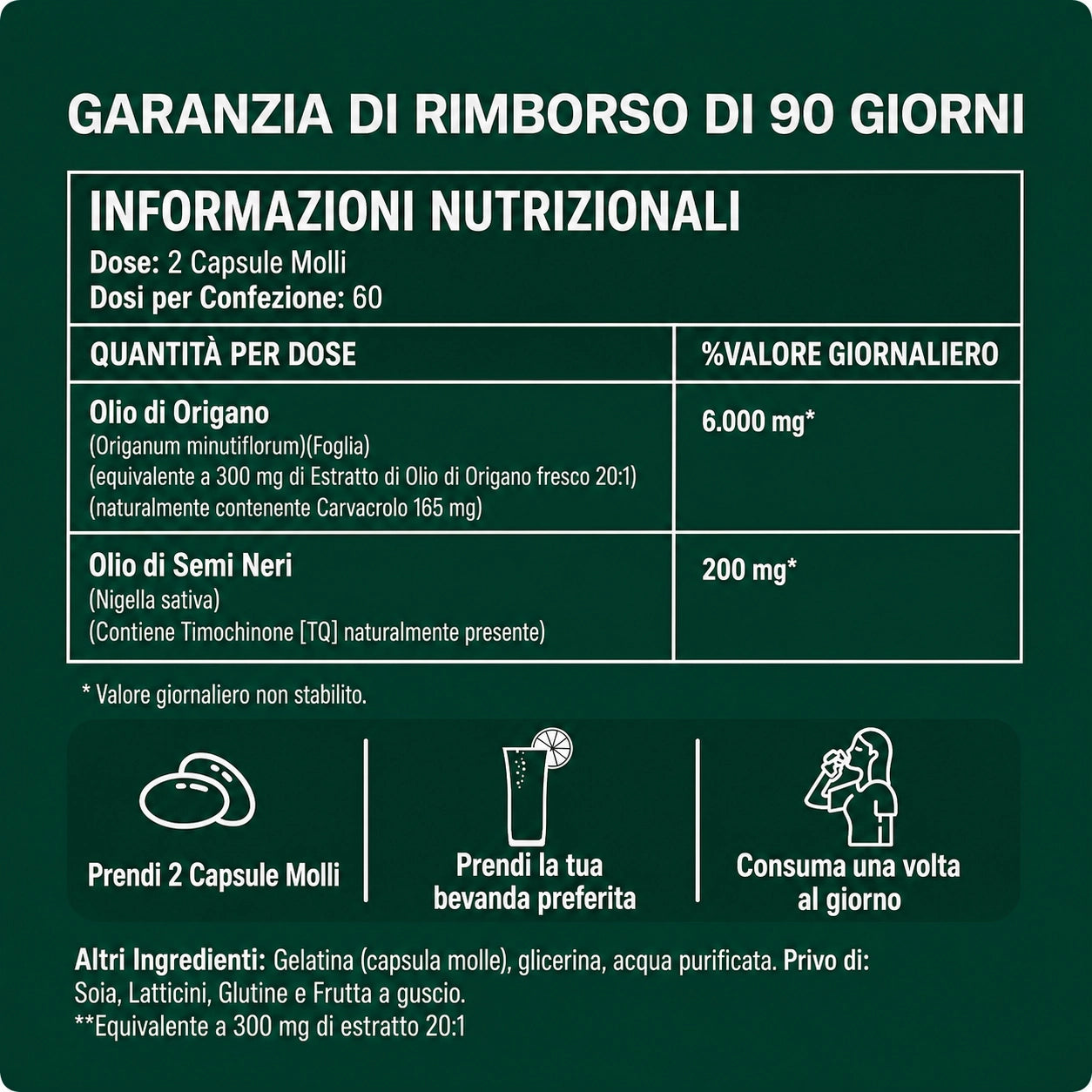 VOLTTURI OLIO DI ORIGANO E CUMINO NERO – ELIMINA LE MALATTIE GENGIVALI