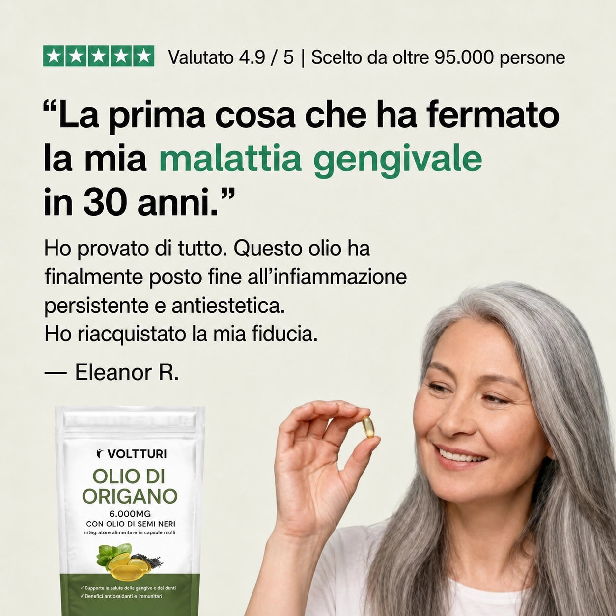 VOLTTURI OLIO DI ORIGANO E CUMINO NERO – ELIMINA LE MALATTIE GENGIVALI