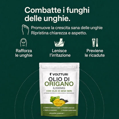 VOLTTURI OLIO DI ORIGANO E CUMINO NERO – ELIMINA IL FUNGO DELLE UNGHIE
