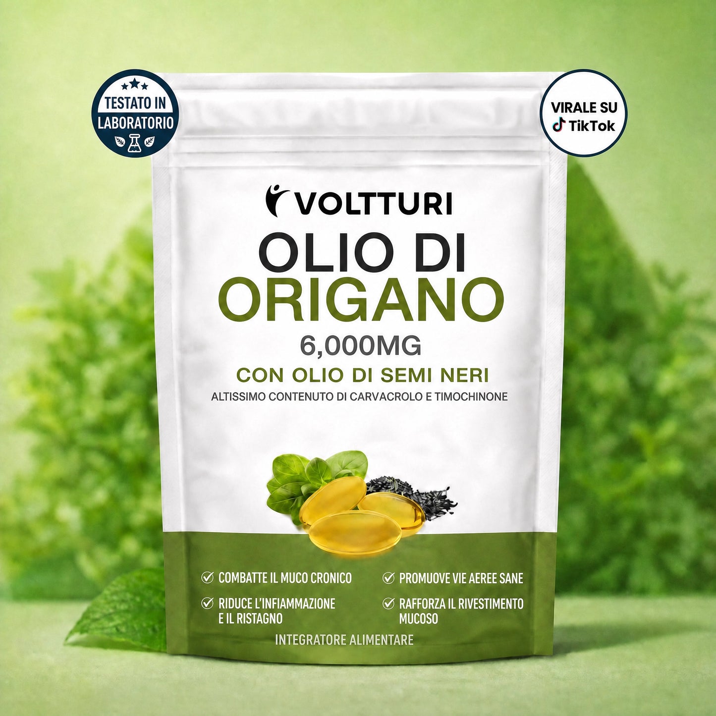 VOLTTURI OLIO DI ORIGANO E CUMINO NERO — LIBERA DAL MUCO CRONICO