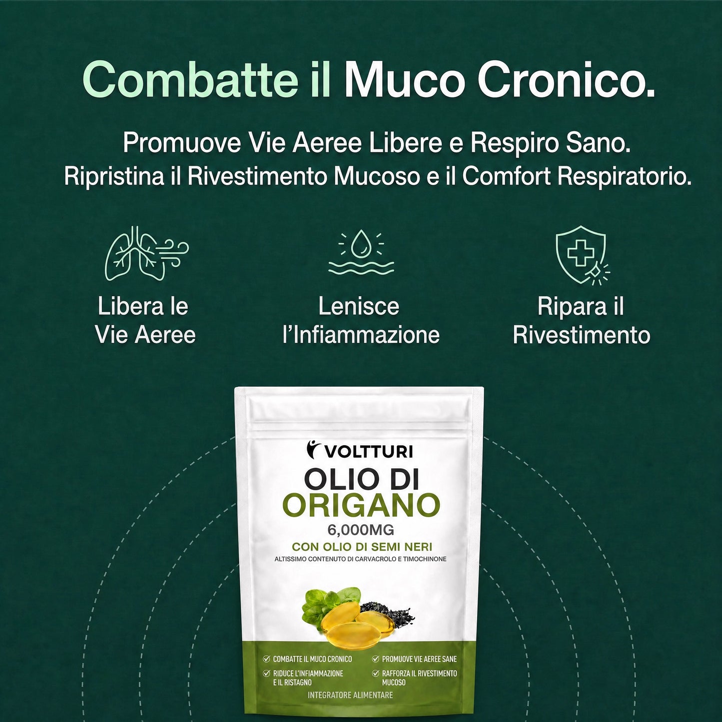 VOLTTURI OLIO DI ORIGANO E CUMINO NERO — LIBERA DAL MUCO CRONICO