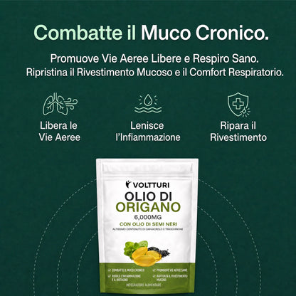 VOLTTURI OLIO DI ORIGANO E CUMINO NERO — LIBERA DAL MUCO CRONICO