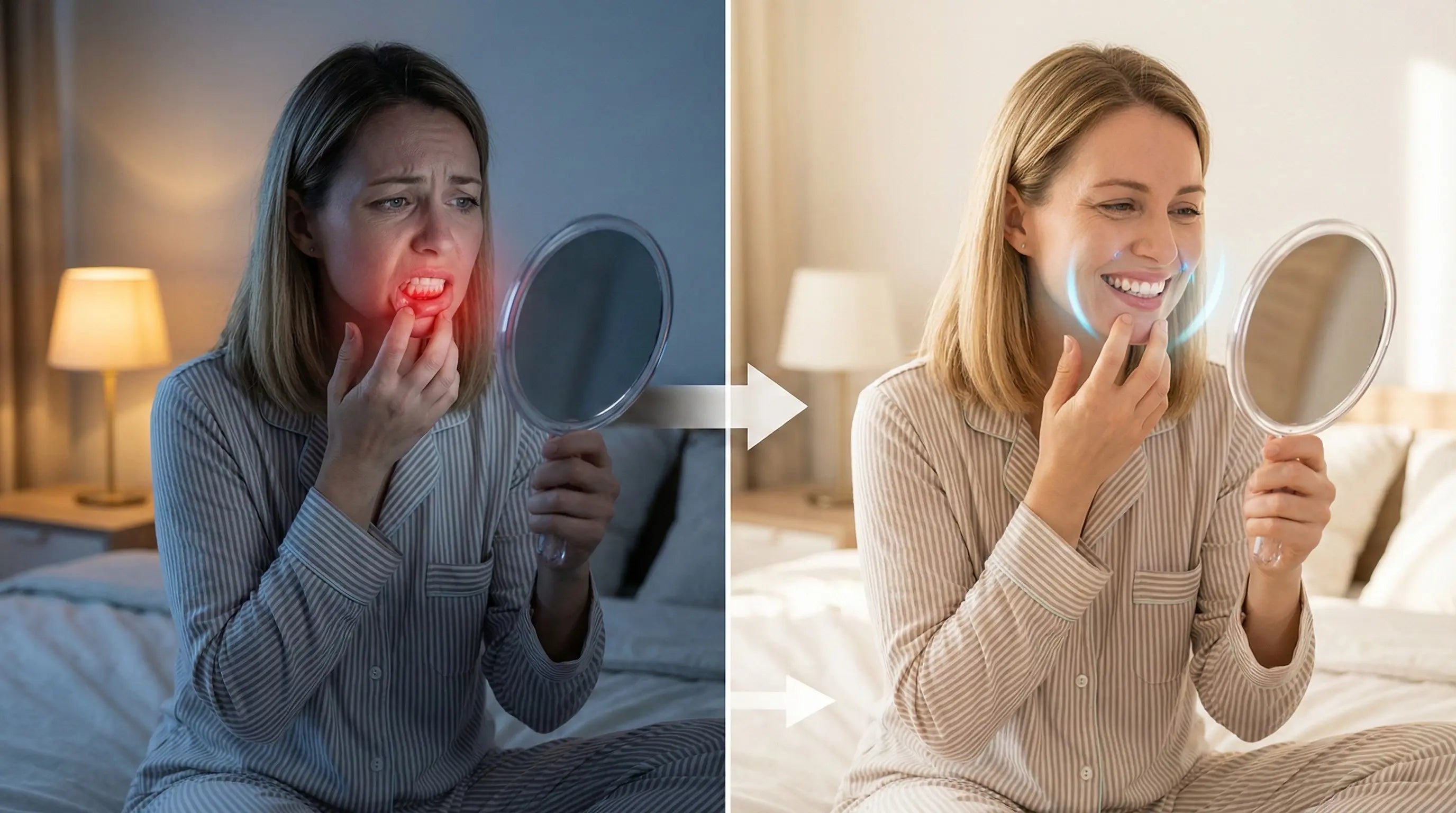 Prima e dopo: dal dolore al sorriso allo specchio